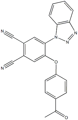 4-(4-acetylphenoxy)-5-(1H-1,2,3-benzotriazol-1-yl)phthalonitrile Struktur