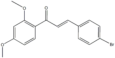 3-(4-bromophenyl)-1-(2,4-dimethoxyphenyl)-2-propen-1-one Struktur