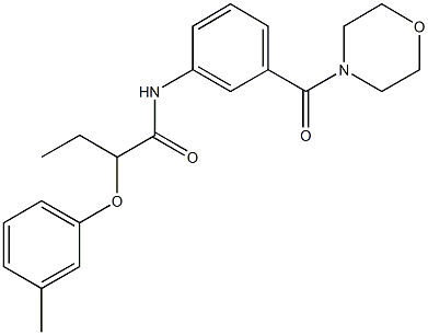 2-(3-methylphenoxy)-N-[3-(4-morpholinylcarbonyl)phenyl]butanamide Struktur