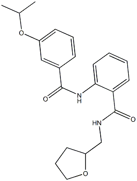 2-[(3-isopropoxybenzoyl)amino]-N-(tetrahydro-2-furanylmethyl)benzamide Struktur