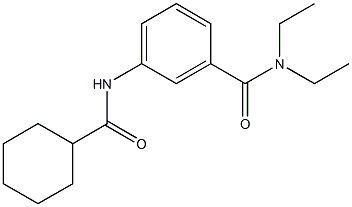 3-[(cyclohexylcarbonyl)amino]-N,N-diethylbenzamide Struktur