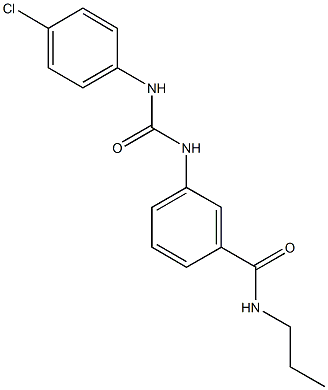 3-{[(4-chloroanilino)carbonyl]amino}-N-propylbenzamide Struktur