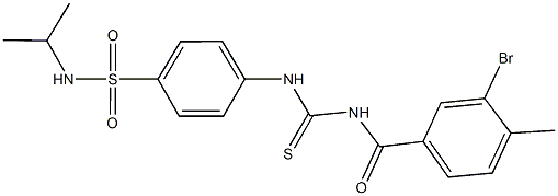 4-({[(3-bromo-4-methylbenzoyl)amino]carbothioyl}amino)-N-isopropylbenzenesulfonamide Struktur