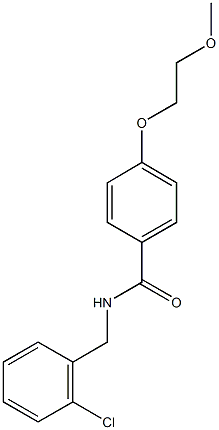 N-(2-chlorobenzyl)-4-(2-methoxyethoxy)benzamide Struktur