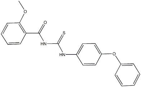 N-(2-methoxybenzoyl)-N'-(4-phenoxyphenyl)thiourea Struktur