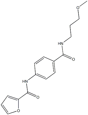 N-(4-{[(3-methoxypropyl)amino]carbonyl}phenyl)-2-furamide Struktur