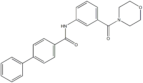 N-[3-(4-morpholinylcarbonyl)phenyl][1,1'-biphenyl]-4-carboxamide Struktur