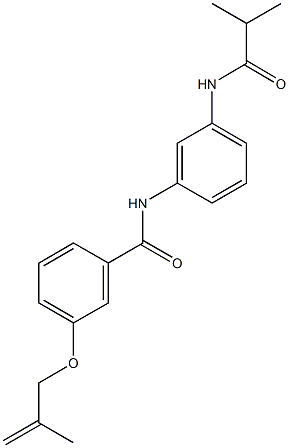 N-[3-(isobutyrylamino)phenyl]-3-[(2-methyl-2-propenyl)oxy]benzamide Struktur