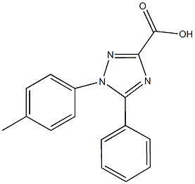 1-(4-methylphenyl)-5-phenyl-1H-1,2,4-triazole-3-carboxylic acid Struktur