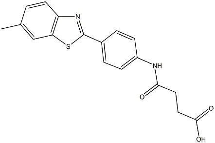 4-[4-(6-methyl-1,3-benzothiazol-2-yl)anilino]-4-oxobutanoic acid Struktur