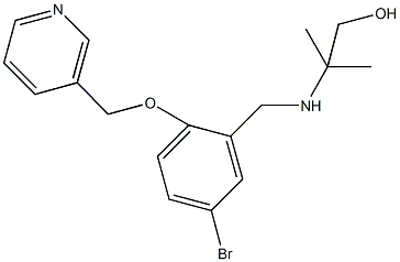 2-{[5-bromo-2-(3-pyridinylmethoxy)benzyl]amino}-2-methyl-1-propanol Struktur