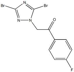 2-(3,5-dibromo-1H-1,2,4-triazol-1-yl)-1-(4-fluorophenyl)ethanone Struktur