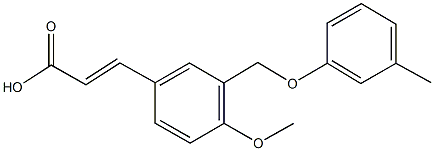 3-{4-methoxy-3-[(3-methylphenoxy)methyl]phenyl}acrylic acid Struktur