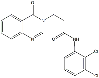 N-(2,3-dichlorophenyl)-3-(4-oxo-3(4H)-quinazolinyl)propanamide Struktur