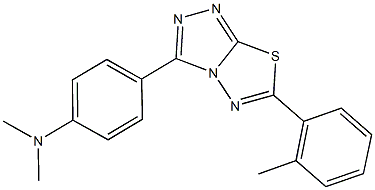 N,N-dimethyl-N-{4-[6-(2-methylphenyl)[1,2,4]triazolo[3,4-b][1,3,4]thiadiazol-3-yl]phenyl}amine Struktur