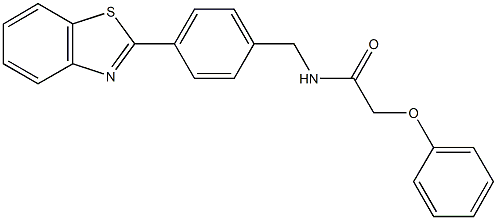 N-[4-(1,3-benzothiazol-2-yl)benzyl]-2-phenoxyacetamide Struktur