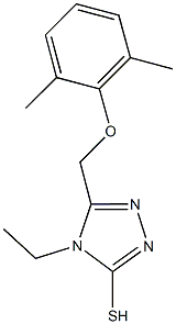 5-[(2,6-dimethylphenoxy)methyl]-4-ethyl-4H-1,2,4-triazol-3-yl hydrosulfide Struktur