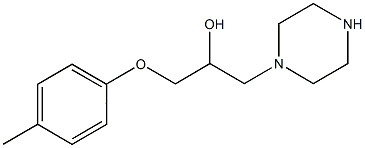 1-(4-methylphenoxy)-3-(1-piperazinyl)-2-propanol Struktur