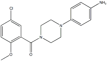 4-[4-(5-chloro-2-methoxybenzoyl)-1-piperazinyl]phenylamine Struktur