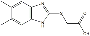 [(5,6-dimethyl-1H-benzimidazol-2-yl)sulfanyl]acetic acid Struktur