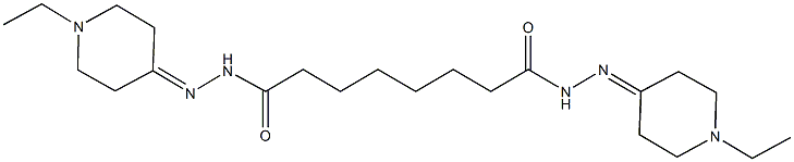 N'~1~,N'~8~-bis(1-ethyl-4-piperidinylidene)octanedihydrazide Struktur