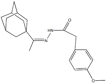 N'-[1-(1-adamantyl)ethylidene]-2-(4-methoxyphenyl)acetohydrazide Struktur