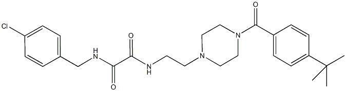 N~1~-{2-[4-(4-tert-butylbenzoyl)-1-piperazinyl]ethyl}-N~2~-(4-chlorobenzyl)ethanediamide Struktur