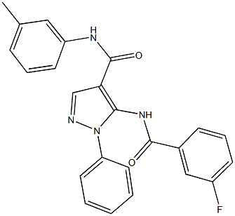 5-[(3-fluorobenzoyl)amino]-N-(3-methylphenyl)-1-phenyl-1H-pyrazole-4-carboxamide Struktur