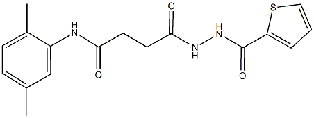 N-(2,5-dimethylphenyl)-4-oxo-4-[2-(thien-2-ylcarbonyl)hydrazino]butanamide Struktur