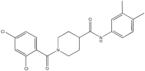 1-(2,4-dichlorobenzoyl)-N-(3,4-dimethylphenyl)-4-piperidinecarboxamide Struktur