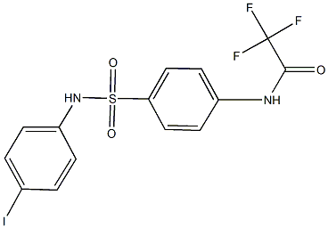 2,2,2-trifluoro-N-{4-[(4-iodoanilino)sulfonyl]phenyl}acetamide Struktur