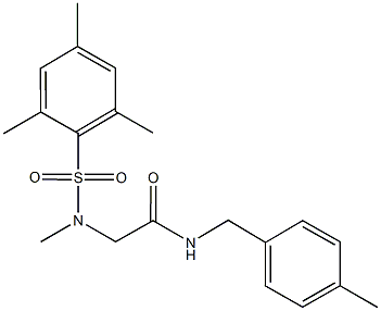 2-[(mesitylsulfonyl)(methyl)amino]-N-(4-methylbenzyl)acetamide Struktur