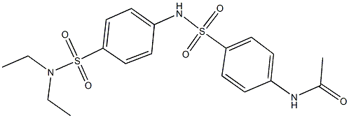 N-[4-({4-[(diethylamino)sulfonyl]anilino}sulfonyl)phenyl]acetamide Struktur