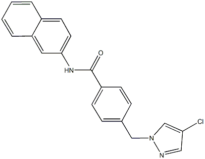 4-[(4-chloro-1H-pyrazol-1-yl)methyl]-N-(2-naphthyl)benzamide Struktur