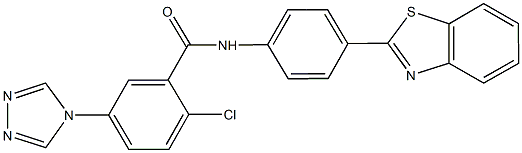 N-[4-(1,3-benzothiazol-2-yl)phenyl]-2-chloro-5-(4H-1,2,4-triazol-4-yl)benzamide Struktur