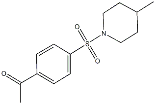 1-{4-[(4-methyl-1-piperidinyl)sulfonyl]phenyl}ethanone Struktur