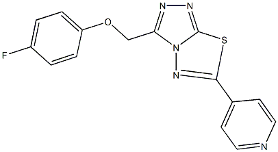 4-fluorophenyl [6-(4-pyridinyl)[1,2,4]triazolo[3,4-b][1,3,4]thiadiazol-3-yl]methyl ether Struktur