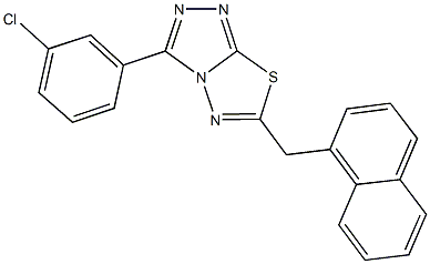 3-(3-chlorophenyl)-6-(1-naphthylmethyl)[1,2,4]triazolo[3,4-b][1,3,4]thiadiazole Struktur