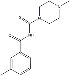 3-methyl-N-[(4-methyl-1-piperazinyl)carbothioyl]benzamide Struktur