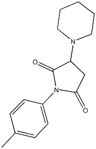 1-(4-methylphenyl)-3-(1-piperidinyl)-2,5-pyrrolidinedione Struktur