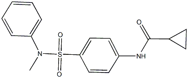 N-{4-[(methylanilino)sulfonyl]phenyl}cyclopropanecarboxamide Struktur