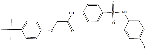 2-(4-tert-butylphenoxy)-N-{4-[(4-fluoroanilino)sulfonyl]phenyl}acetamide Struktur