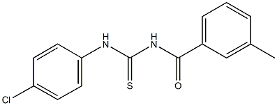 N-(4-chlorophenyl)-N'-(3-methylbenzoyl)thiourea Struktur