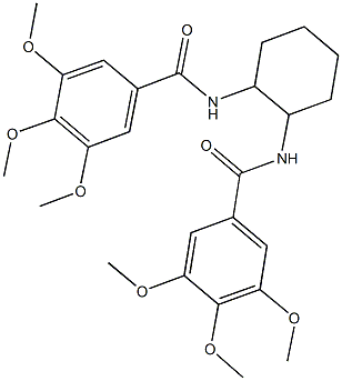 3,4,5-trimethoxy-N-{2-[(3,4,5-trimethoxybenzoyl)amino]cyclohexyl}benzamide Struktur