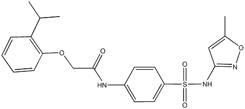 2-(2-isopropylphenoxy)-N-(4-{[(5-methyl-3-isoxazolyl)amino]sulfonyl}phenyl)acetamide Struktur