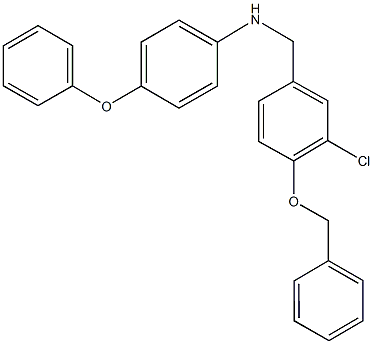 N-[4-(benzyloxy)-3-chlorobenzyl]-N-(4-phenoxyphenyl)amine Struktur