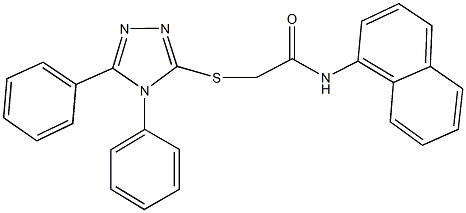 2-[(4,5-diphenyl-4H-1,2,4-triazol-3-yl)sulfanyl]-N-(1-naphthyl)acetamide Struktur