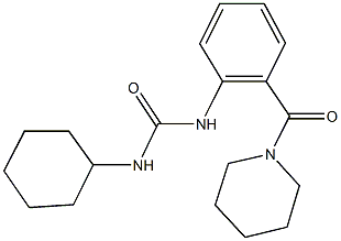 N-cyclohexyl-N'-[2-(1-piperidinylcarbonyl)phenyl]urea Struktur