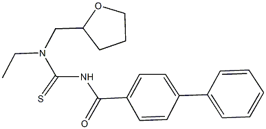 N'-([1,1'-biphenyl]-4-ylcarbonyl)-N-ethyl-N-(tetrahydro-2-furanylmethyl)thiourea Struktur