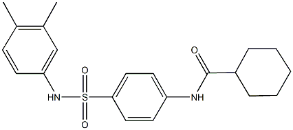 N-{4-[(3,4-dimethylanilino)sulfonyl]phenyl}cyclohexanecarboxamide Struktur